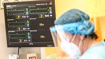 Covid jednotka intenzívní péče v nemocnici ve Slaném na Kladensku