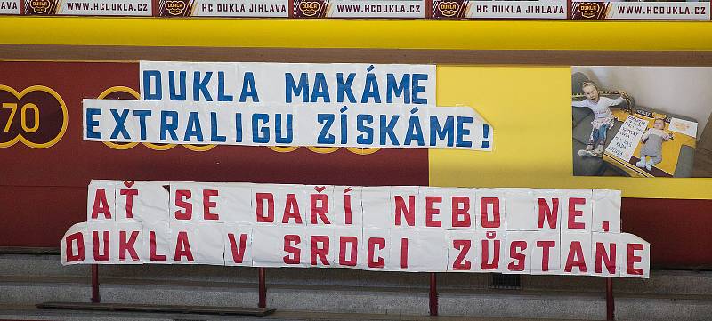 Třetí zápas finále hokejové Chance ligy mezi HC Dukla Jihlava a Rytíři Kladno.