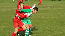 David Fuchs a Martin Mikšovský //  Sokol Hostouň B - SK Třebichovice 10:0 , utkání IV.tř. sk.A (Kladno)  2010/11, hráno 17.10.2010