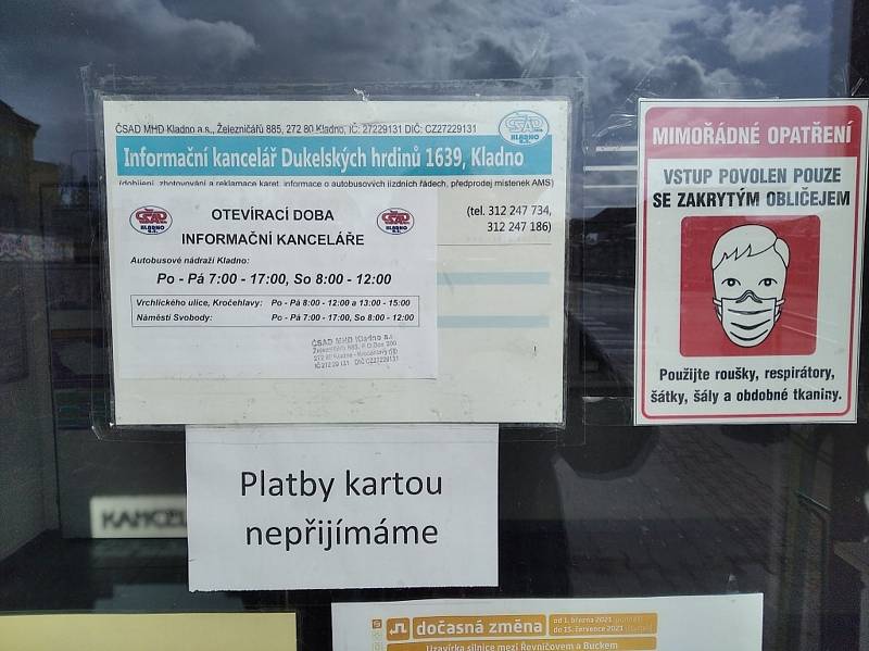 Autobusové nádraží v Kladně.