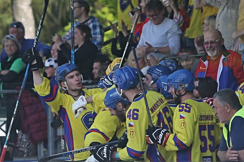 Alpiq Kladno – Kert Praha 0:2  , Kladno 18. 5. 2019, finále Extraligy hokejbalu 2018-9 , Kert vyhrál i třetí zápas a slaví titul.