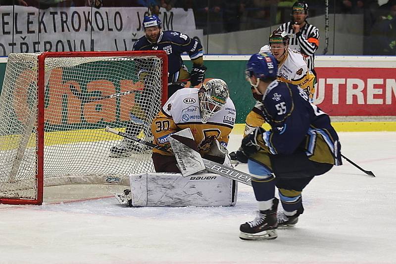 Kladno ve čtvrtém zápase semifinále přetlačilo Jihlavu 5:3.