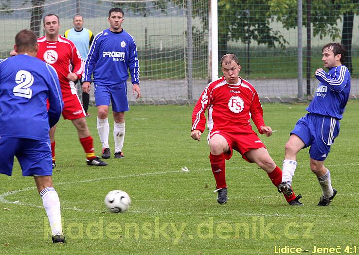 Lidice - Jeneč 4:1 (2:1), I.B.tř, hráno 6.6.2009