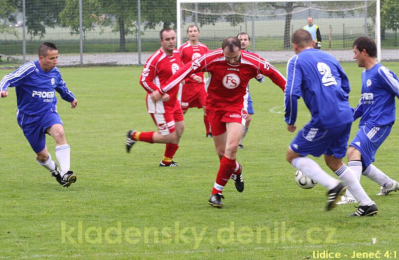 Lidice - Jeneč 4:1 (2:1), I.B.tř, hráno 6.6.2009