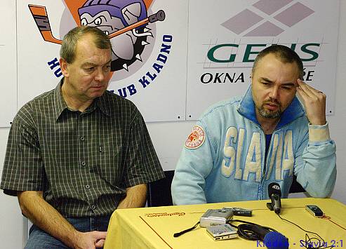 Zdeněk Muller a Jiří Kalous na tiskové konferenci