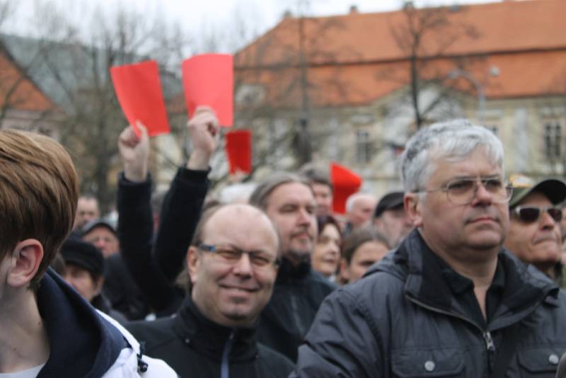 Návštěva prezidenta Miloše Zemana ve Slaném na náměstí.