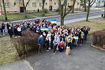 Akce stochovské školy na podporu Ukrajiny.