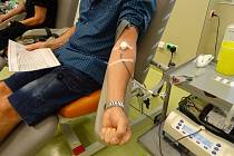 Darování krve v Oblastní nemocnici Kladno.