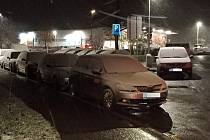 První sníh na Kladensku v pátek 18. listopadu 2022.
