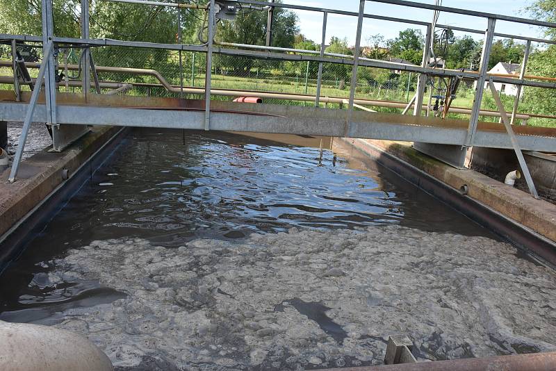 Do rybníka Tesla se valila znečištěná voda z čističky ze Studeněvsi.