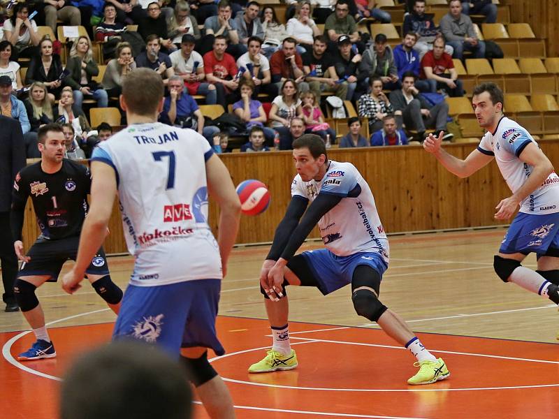 Kladno volejbal cz - Aero Odolená Voda 3:0, EX-M čtvrtfinále, Kladno, 15. 3. 2017