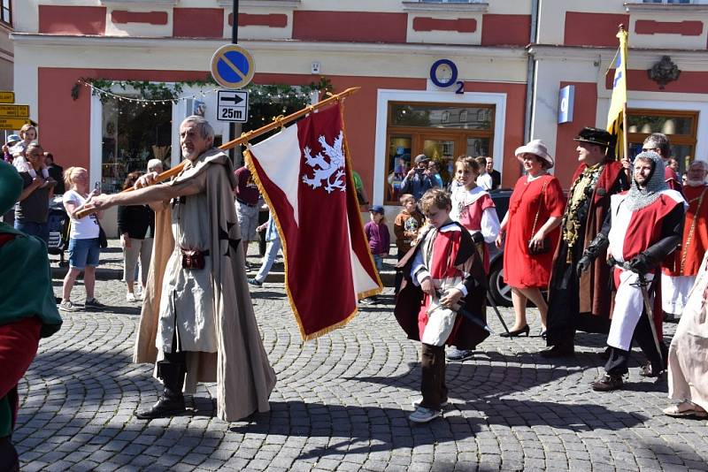 Husitské slavnosti na Masarykově náměstí ve Slaném.