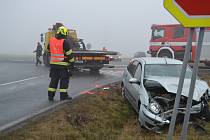 Dopravní nehoda u Kačice na Kladensku 15. února 2023