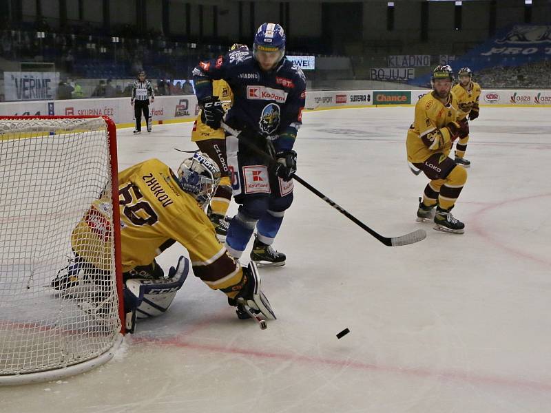 Rytíři Kladno - HC Dukla Jihlava 5:2, Finále play off první hokejové Chance ligy - 7. zápas, konečný stav 4 : 3 Kladno postupuje do EL