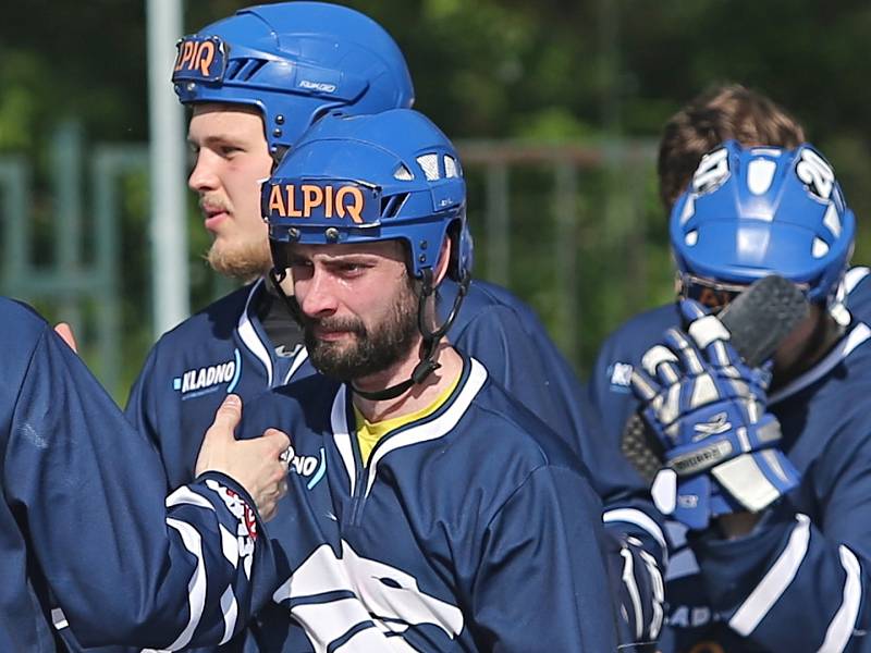 Alpiq Kladno – Kert Praha 0:2  , Kladno 18. 5. 2019, finále Extraligy hokejbalu 2018-9 , Kert vyhrál i třetí zápas a slaví titul.