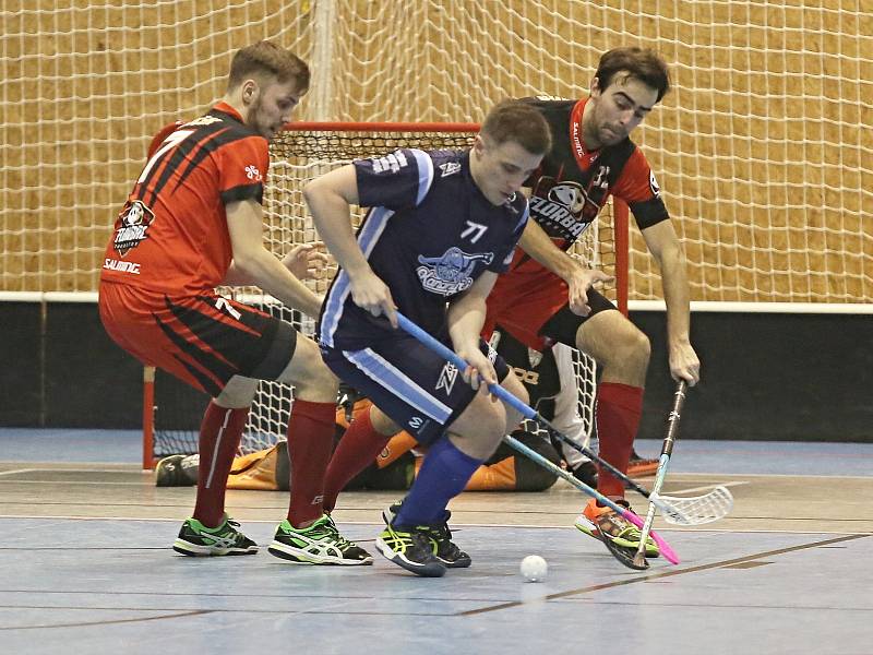 Kanonýři Kladno - Florbal Chomutov, 1. liga mužů, Kladno, 18. 2. 2018