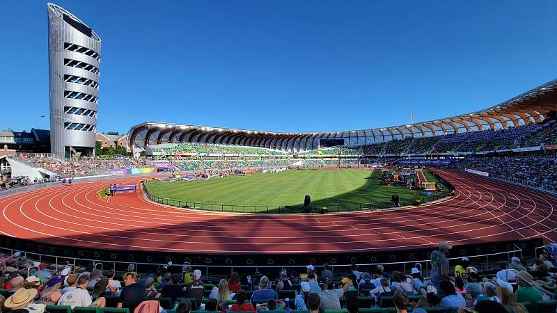 Stadion Hayward Field, dějiště atletického mistrovství světa.