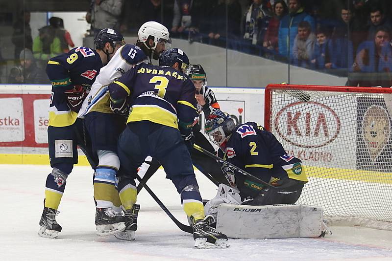 Hokejová Chance liga: Rytíři Kladno - HC Slovan Ústí nad Labem 3:2.