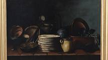 Zátiší s kuchyňským nádobím, obraz: Jan Arnošt Rentsch st.