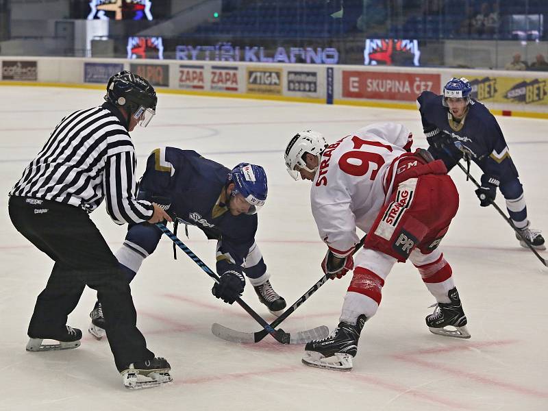 Rytíři Kladno - HC Slavia Praha 0:2, přípravné utkání 22. 8. 2017