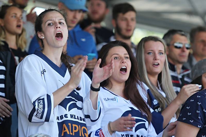 Alpiq Kladno – Kert Praha 0:2  , Kladno 18. 5. 2019, finále Extraligy hokejbalu 2018-9 , Kert vyhrál i třetí zápas a slaví titul.