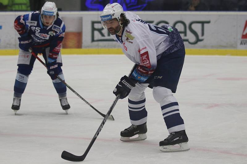 Kladno (v bílém) hostilo v hokejové extralize Kometu Brno.