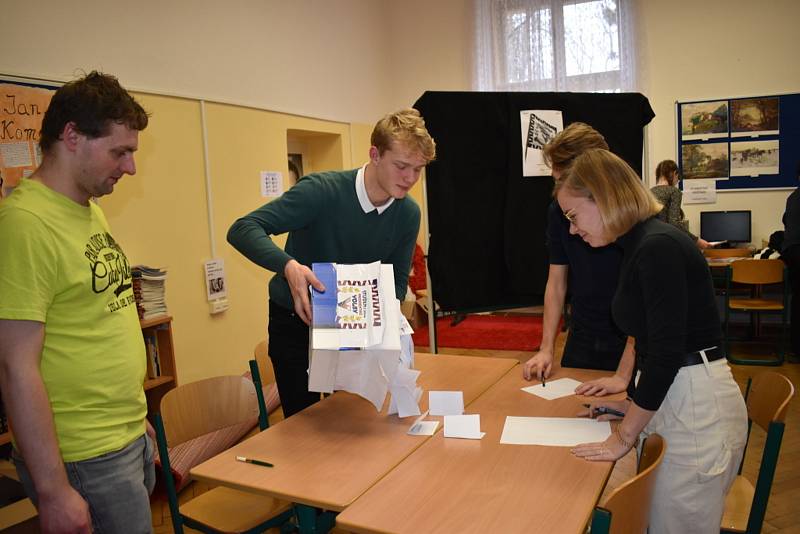 Studentské volby v kladenském gymnáziu.