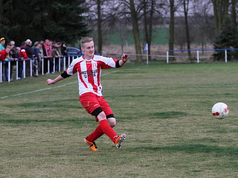 Sportovní klub Velké Přítočno - SK Baník Libušín 1:4 , utkání OP  Kladno, 22.3.2014