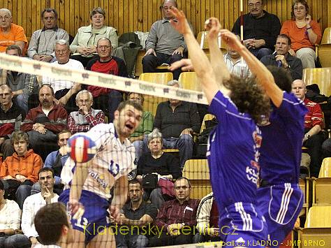 Kladno volleyball.cz -JMP Brno , Play-off čtvrtfinále, volejbalová Kooperativa extraliga mužů, 5.3.2009