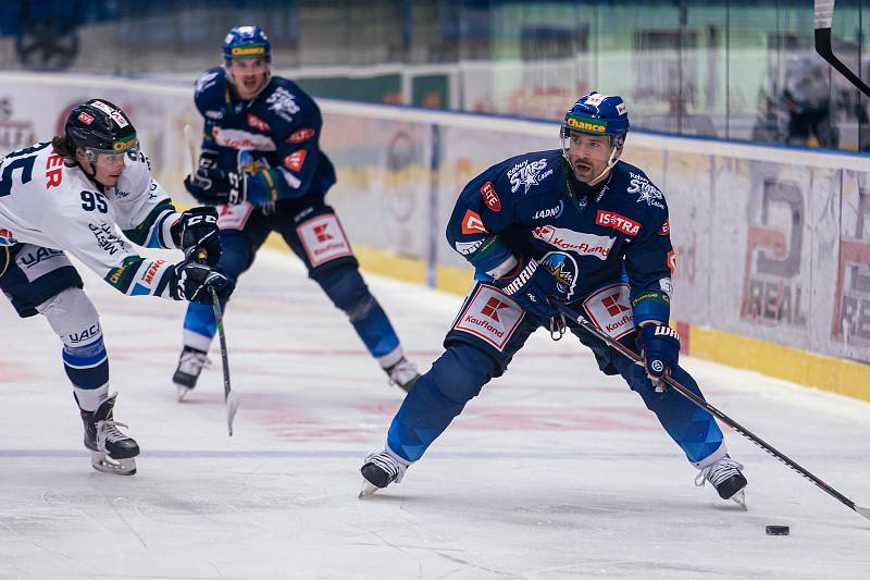 Chance liga, Kladno ( v modrém) hostilo Benátky. Tomáš Plekanec.