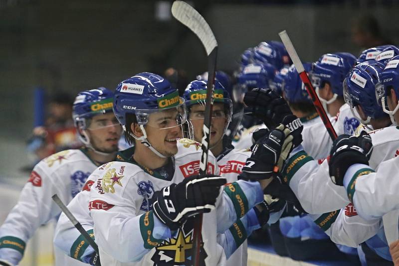 Rytíři Kladno – Sparta Praha 3:2, Generali Česká Cup, 11. 8. 2020. Ondřej Bláha dal vítězný gól.