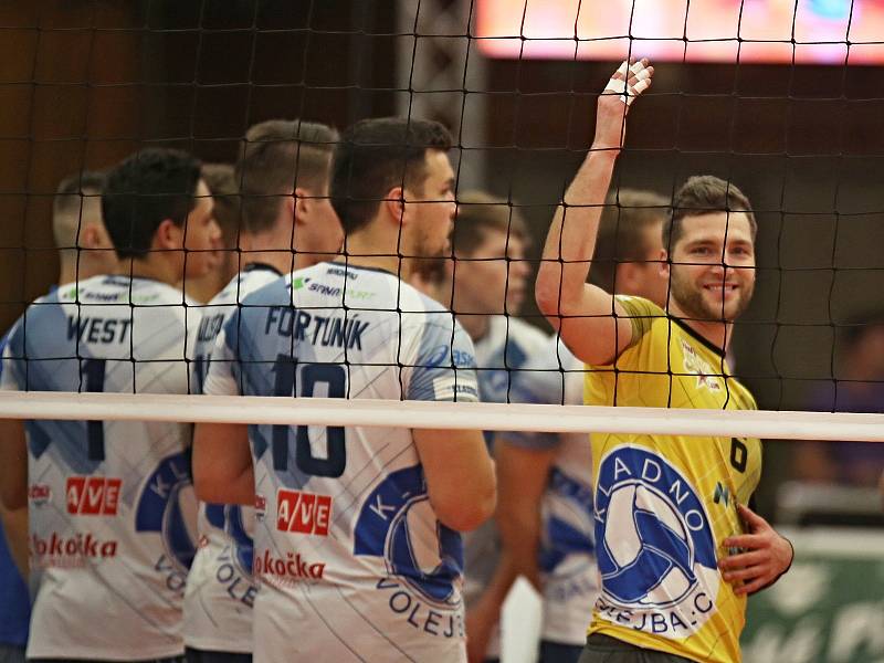 Kladno volejbal cz - Arcada Galati 3:2,  CEV Cup, Kladno, 7. 12. 2017