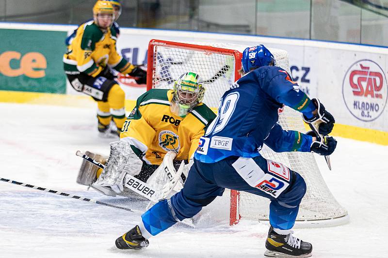 Chance liga, Kladno (v modrém) - Vsetín.