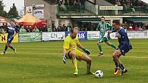 Po zákroku Kudrny následuje penalta // Sokol Hostouň - SK Kladno 1:3, Divize B, 8. 10. 2017