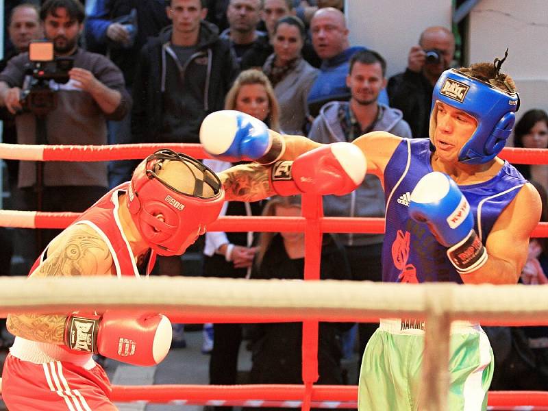 Real Fight Night. Galavečer boxu a kickboxu proběhl v zajímavém prostředí zahrady u kladenského zámku 15. 9. 2012