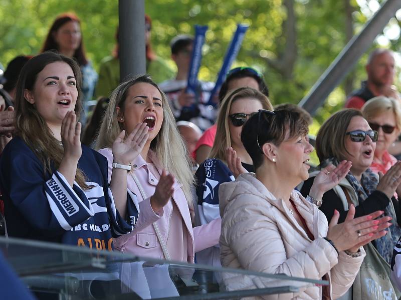 Alpiq Kladno – Kert Praha 0:2  , Kladno 18. 5. 2019, finále Extraligy hokejbalu 2018-9 , Kert vyhrál i třetí zápas a slaví titul.