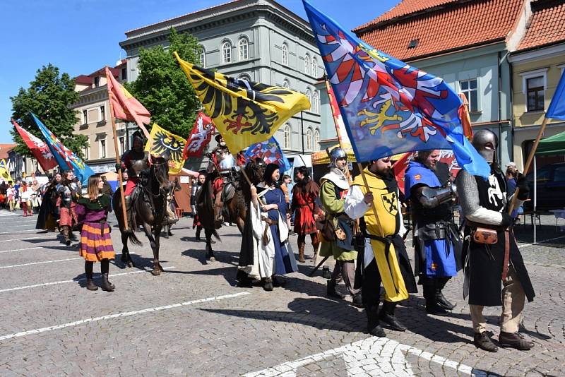 Husitské slavnosti na Masarykově náměstí ve Slaném.