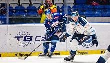 Hokejová extraliga: Kladno (v modrém) hostilo Liberec. Vlevo Jaromír Pytlík.