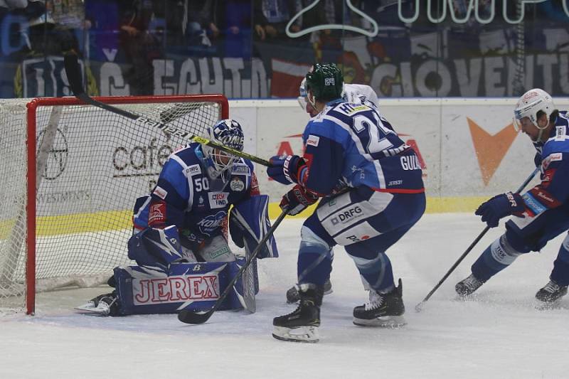 Kladno (v bílém) hostilo v hokejové extralize Kometu Brno.