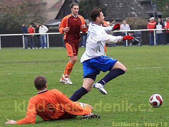 TJ Tuchlovice - TJ Sokol Vraný 1:0 (1:0), utkání I.A, tř. 2009/10, hráno 7.11.2009