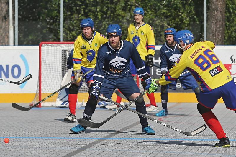 Alpiq Kladno – Kert Praha 0:2  , Kladno 18. 5. 2019, finále Extraligy hokejbalu 2018-9 , Kert vyhrál i třetí zápas a slaví titul.