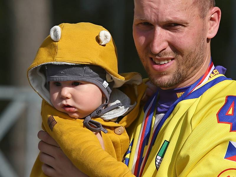 Alpiq Kladno – Kert Praha 0:2  , Kladno 18. 5. 2019, finále Extraligy hokejbalu 2018-9 , Kert vyhrál i třetí zápas a slaví titul.