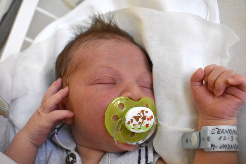 VÍTEK ČERNOHUBÝ, STOCHOV. Narodil se 13. března 2018. Po porodu vážil 3,58 kg a měřil 50cm. Rodiče jsou Denisa Veinarová a Michal Černohubý. (porodnice Kladno)