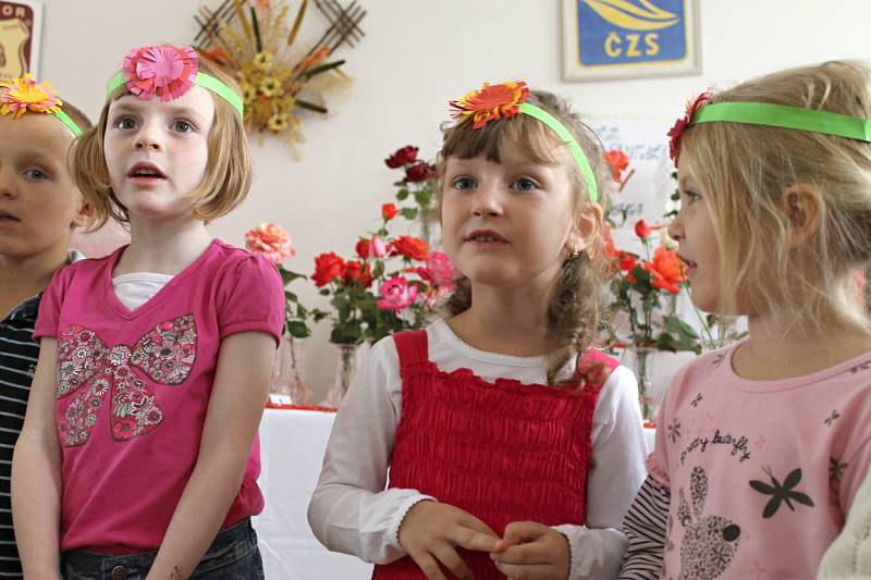 Výstava Růže a květy podzimu. Volba Nejkrásnější růže Kladenska. Dům zahrádkářů Kladno