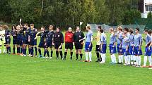 Kladenský dorost U17 (ve světle modrém) doma přejel Rokycany 5:0