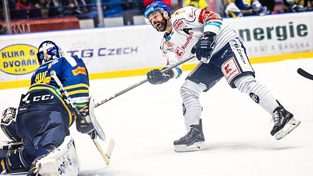 Druhé utkání baráže Kladno - Zlín. Jakub Klepiš sólo neproměnil