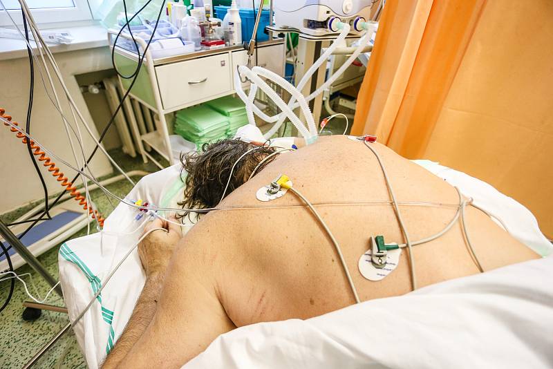 Covid jednotka intenzivní péče v nemocnici ve Slaném na Kladensku