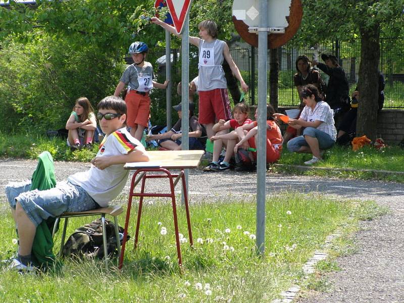 Dopravní soutěž mladých cyklistů v Kladně.