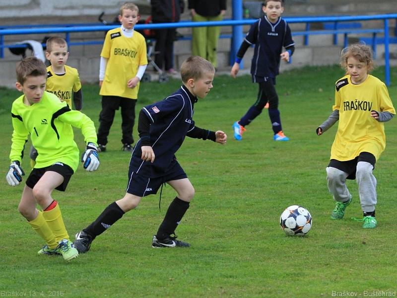 V Braškově proběhlo 13. 4. 2016 klání týmů mladších přípravek Braškova, Velké Dobré a Buštěhradu. Nejvíce se dařilo "Doberským", vyhráli obě utkání. Bojovali však všichni a o to jde.