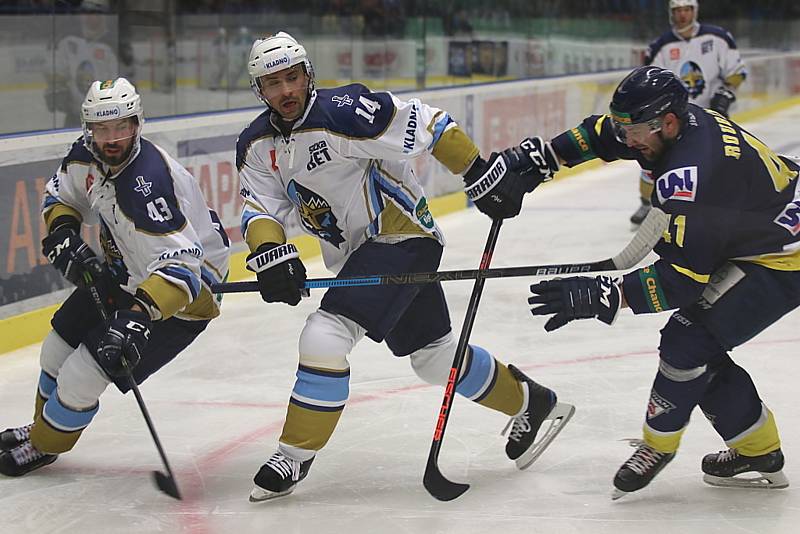 Hokejová Chance liga: Rytíři Kladno - HC Slovan Ústí nad Labem 3:2.